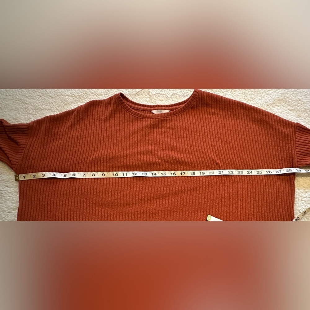 Time and Tru Women’s Burnt Orange Long Sleeve Pull On Shirt size Large (12-14) - Picture 5 of 10